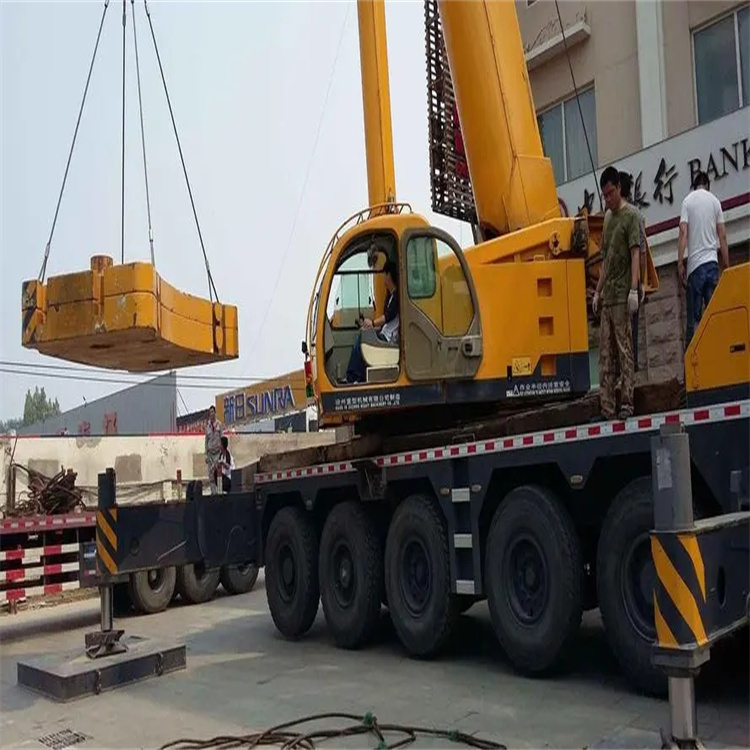 六安当地吊车出租|机器吊装|75吨|工厂搬迁服务